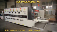 Automatic feeder water ink flexo printing slotting die-cutting carton boxing machine
